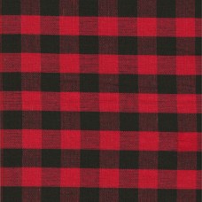 Homespun Fabric - Buffalo Check - Black/Red - by the yard